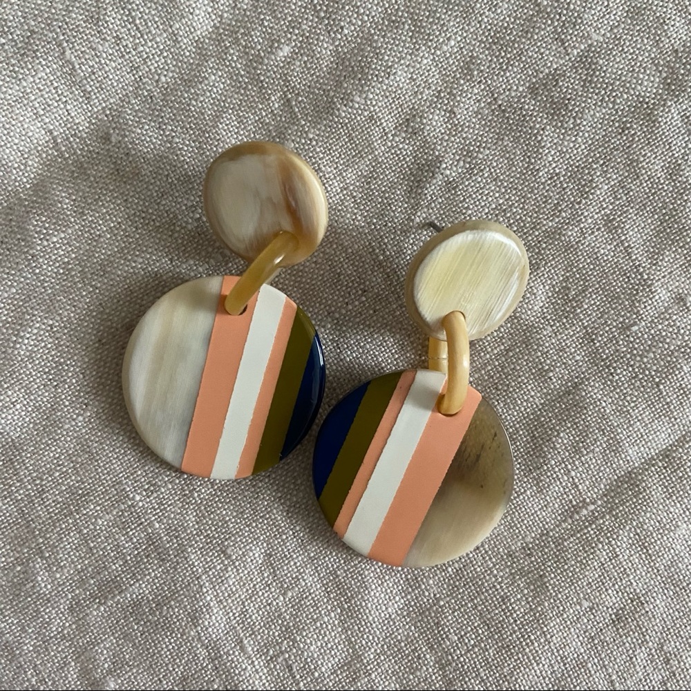 NWOT multicolor painted earrings